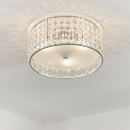 Luminosa Lighting Luminosa Belfont 3 Light Bathroom Flush Ceiling Light Chrome, Clear Crystal Detail Ip44, G9 - thumbnail 2