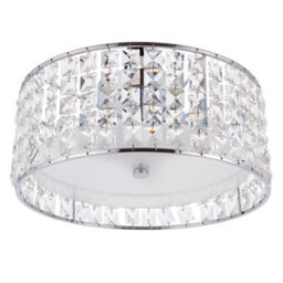 Luminosa Lighting Luminosa Belfont 3 Light Bathroom Flush Ceiling Light Chrome, Clear Crystal Detail Ip44, G9 - thumbnail 6