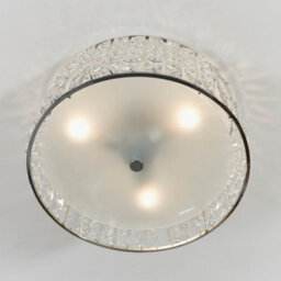 Luminosa Lighting Luminosa Belfont 3 Light Bathroom Flush Ceiling Light Chrome, Clear Crystal Detail Ip44, G9 - thumbnail 4