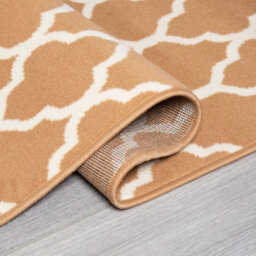 Bravich Hard Wearing Hessian Backed Stair Runner Kitchen Mat - Texas Beige Trellis - 60X240Cm (2'x8') - thumbnail 8
