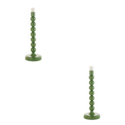 Loops 2 Pack Gloss Cotswold Green Table Lamp Bases With E14 Holders For Stylish Home Lighting - thumbnail 1