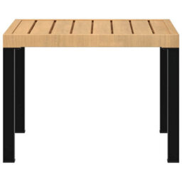 Berkfield Garden Coffee Table Black 55X55X39.5 Cm Powder-Coated Steel - thumbnail 4