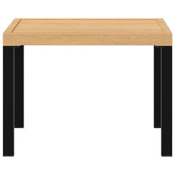 Berkfield Garden Coffee Table Black 55X55X39.5 Cm Powder-Coated Steel - thumbnail 3