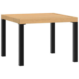 Berkfield Garden Coffee Table Black 55X55X39.5 Cm Powder-Coated Steel - thumbnail 2