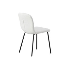 MCC Direct Set Of 4 Teddy Faux Fur Stitched Design Dining Chairs Beige/white Bella By Mcc - thumbnail 4
