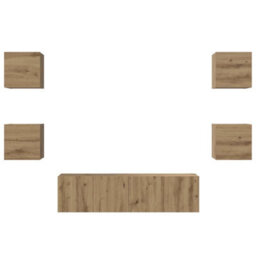 Berkfield Tv Cabinet 6 Pcs Artisan Oak 60 X 30 X 30 Cm Engineered Wood - thumbnail 7