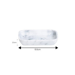 Showerdrape Octavia White Bathroom Accessory Set - Soap Dish & Toothbrush Holder - thumbnail 5