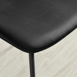 Furniturebox Set Of 2 Dining Chairs - Asti Modern Dining Chairs - Black Velvet Black Leg Dining Chairs - Kitchen Dining Room Chairs - thumbnail 7
