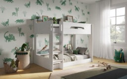 Flair Gravity Low Bunk Bed With Shelves - White - thumbnail 2