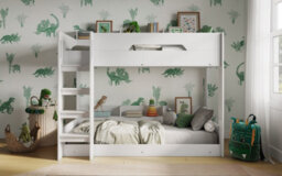 Flair Gravity Low Bunk Bed With Shelves - White - thumbnail 3