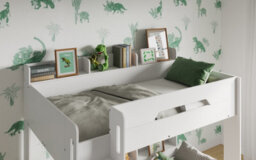 Flair Gravity Low Bunk Bed With Shelves - White - thumbnail 4