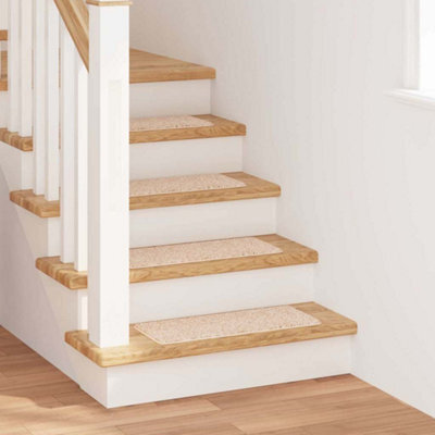 Berkfield Stair Mats With Latex Backing Cream 25X60 Cm - image 1