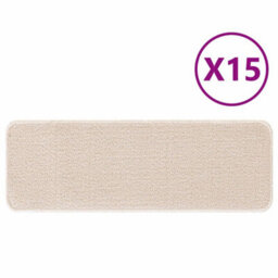 Berkfield Stair Mats With Latex Backing Cream 25X60 Cm - thumbnail 3