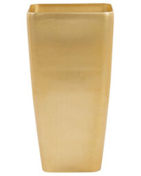 Beliani Gold Stone Tall Planter 40 X 40 X 76 Cm All-Weather Reinforced Fibre-Clay - thumbnail 1