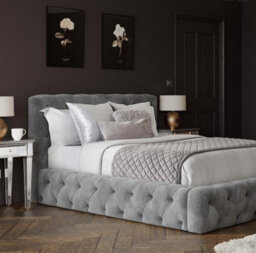 Stratus Interiors Mini Ambassador Short Chunky Headboard Bed Frame - Add Professional Assembly & Delivery- Super King - Gas Lift Ottoman Storage - thumbnail 1