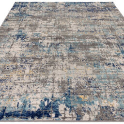 Beige Blue Modern Abstract 9mm Thick Stain-Resistant Rug For Bedroom, & Dining Room, Easy To Clean Rug-160Cm X 230Cm - thumbnail 2