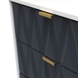 Diamond Ready Assembled Matt Indigo & White Oak Effect 3 Drawer Sideboard (H)740mm (W)575mm (D)395mm - thumbnail 5