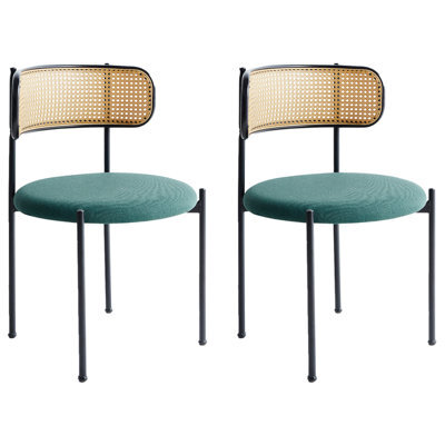 Beliani Set Of 2 Dining Chairs Andover Metal Green - image 1