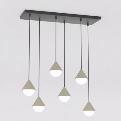 Emibig Lighting Emibig Giro Pendant Lamp 6 X G9 Black / Beige - image 1