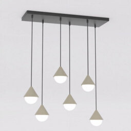 Emibig Lighting Emibig Giro Pendant Lamp 6 X G9 Black / Beige - thumbnail 1