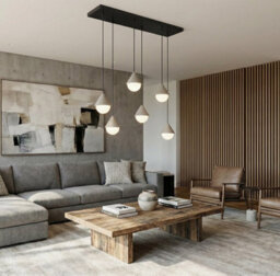 Emibig Lighting Emibig Giro Pendant Lamp 6 X G9 Black / Beige - thumbnail 2