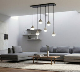 Emibig Lighting Emibig Giro Pendant Lamp 6 X G9 Black / Beige - thumbnail 5