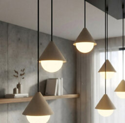 Emibig Lighting Emibig Giro Pendant Lamp 6 X G9 Black / Beige - thumbnail 4