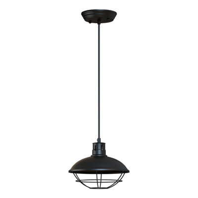 Vintage Nautical Industrial Ceiling Lamp Pendant Light Fixture Metal Cage Industrial Style - image 1