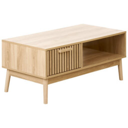 Beliani Coffee Table Lynwood Light Brown With Storage - thumbnail 1