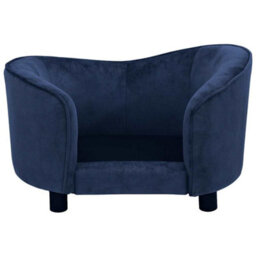 Vidaxl Dog Sofa Blue 69X49X40 Cm Plush - thumbnail 6