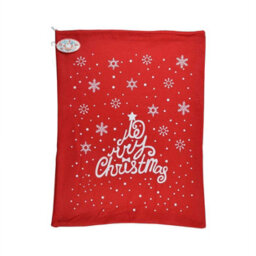 Shatchi Large Felt Santa Sack Snowman/snowflake Stocking Xmas Gifts Presents Printed Bag Merry Christmas, 1Pcs - thumbnail 6