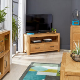 The Furniture Market Soho Oak Corner Tv Unit Up To 50 Tv Size - thumbnail 2