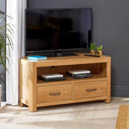 The Furniture Market Soho Oak Corner Tv Unit Up To 50 Tv Size - thumbnail 1
