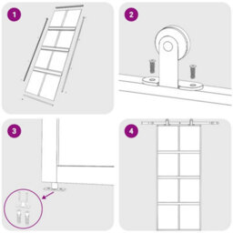 Berkfield Modern Sliding Door Black 90X205 Cm Tempered Glass And Aluminium - thumbnail 8
