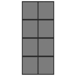 Berkfield Modern Sliding Door Black 90X205 Cm Tempered Glass And Aluminium - thumbnail 4