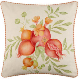 Voyage Maison Voyage Pomegranate Trellis Printed Square Outdoor Polyester Filled Cushion, Red, 43 X 43Cm - thumbnail 2