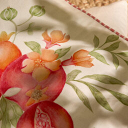 Voyage Maison Voyage Pomegranate Trellis Printed Square Outdoor Polyester Filled Cushion, Red, 43 X 43Cm - thumbnail 4