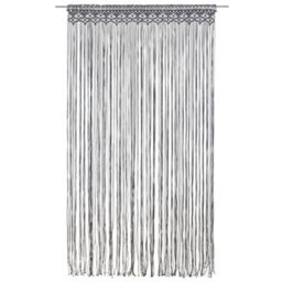 Berkfield Macrame Curtain Anthracite 140X240 Cm Cotton - thumbnail 2