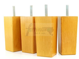 L&F 4X Replacement Furniture Legs Solid Wood 110mm High Sofas Chairs Settee Cabinets Legs M10 Tsp2055 - thumbnail 5
