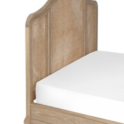 Julian Bowen Fleur 150Cm King Limed Oak Effect Rattan Headboard Bed - thumbnail 7
