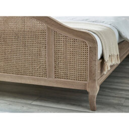 Julian Bowen Fleur 150Cm King Limed Oak Effect Rattan Headboard Bed - thumbnail 5