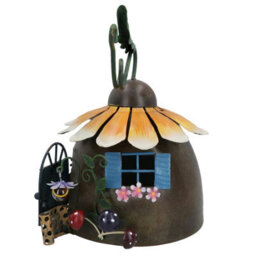 AB Tools Fairy Sunflower House Outdoor Garden Patio Sculpture Metal Ornament House - thumbnail 5