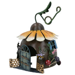 AB Tools Fairy Sunflower House Outdoor Garden Patio Sculpture Metal Ornament House - thumbnail 4