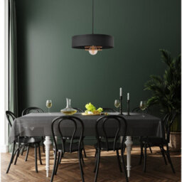 Luminosa Lighting Luminosa Babilon Cylindrical Pendant Ceiling Light Black, Rose Gold 30Cm - thumbnail 3