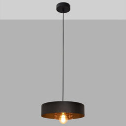 Luminosa Lighting Luminosa Babilon Cylindrical Pendant Ceiling Light Black, Rose Gold 30Cm - thumbnail 4