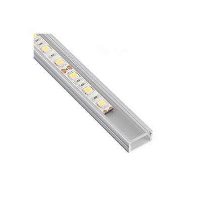 MKGT 1M Aluminium Profile Surface For Led Lights Strip 5050 3528 Transparent Cover - Aluminium Finish - Pack Of 5 - image 1