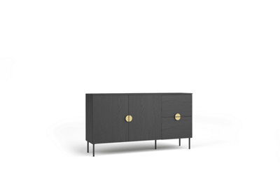 Arte Mond 3 Sideboard Cabinet W160 X H88 X D40 Cm Black Graphite - Sleek Storage For Contemporary Homes - image 1