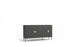 Arte Mond 3 Sideboard Cabinet W160 X H88 X D40 Cm Black Graphite - Sleek Storage For Contemporary Homes - thumbnail 1