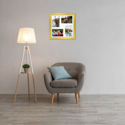 AK Frames 12X12 Gold Modern Multi Photo Frame With White Mount - Holds 4 Apertures (4X) 6X4 Photos - thumbnail 3