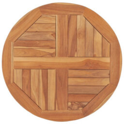 Vidaxl Table Top Solid Teak Wood Round 2.5 Cm 60 Cm - thumbnail 1
